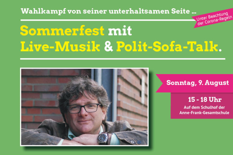 Hey Havixbeck. Einladung zum Grünen Sommerfest mit Livemusik und Polit-Talk