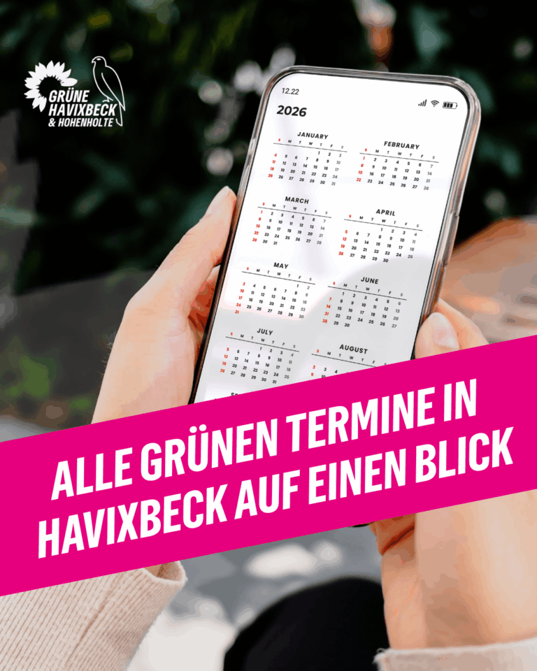 Alle Termine der Grünen Havixbeck Hohenholte immer griffbereit